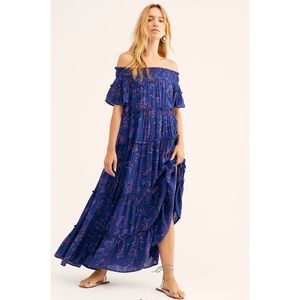 Free People Blue Floral Maxi Dress